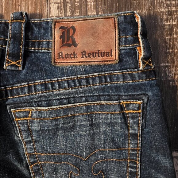 Men's Rock Revival Tommy Straight Leg Blue Jeans Size 30 - Picture 6 of 13